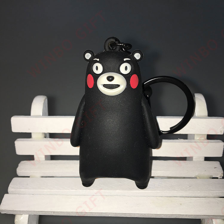 PVC熊本熊3D立体钥匙扣